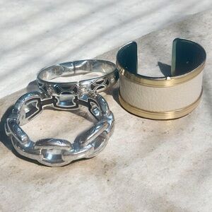 3 retired Brighton Silver and Gold-Tone Bracelets
